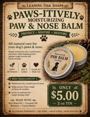 Paws-itively Moisturizing Paw & Nose Balm for Dogs - Leaning Oak Soaps